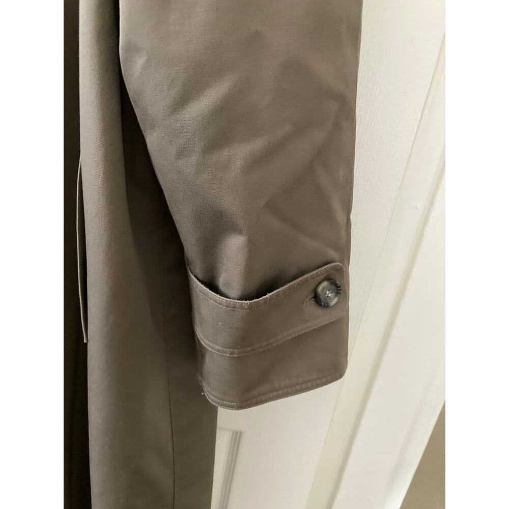 Vintage 1980's classic brown London Fog trench coat, zip out wool lining, sz 14 - Picture 6 of 14